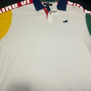 Akoo Men's Polo Shirt - White, Yellow, Green, Blue